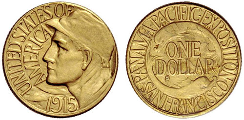 USA - 1 Dollar 1915. Panama ... 