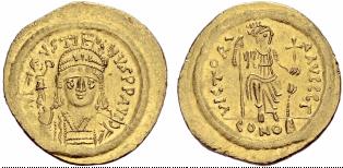 Justinus II, 565-578. Solidus ... 