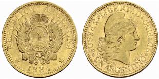 REPUBLIK - 5 Pesos 1884. 8.06 g. ... 