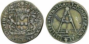 BRSSEL, STADT - Bronzejeton 1681, ... 