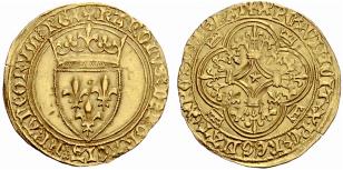 Charles VI. 1380-1422. Ecu dor  ... 