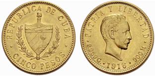 REPUBLIK - 5 Pesos 1916. 8.34 g. ... 