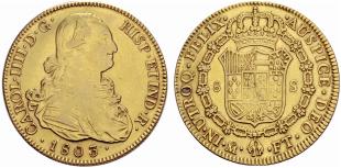 Carlos IV. 1788-1808. 8 Escudos ... 