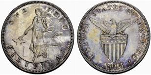 Republik. Peso 1903. 26.97 g. KM ... 