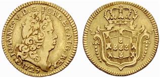 Joo V. 1706-1750. 1/2 Escudo 1725. ... 