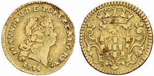 Joo V. 1706-1750. 1/2 Escudo 1735. ... 