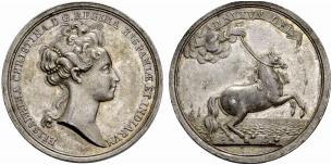 Karl VI. 1711-1740. Silbermedaille ... 