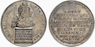 DNEMARK - Silbermedaille 1717. ... 