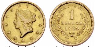 1 Dollar 1849, Philadelphia. 1.67 ... 