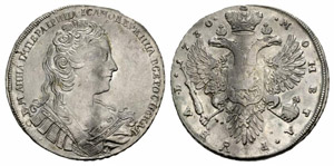 Anna, 1693-1740 - 1730 - Rouble ... 