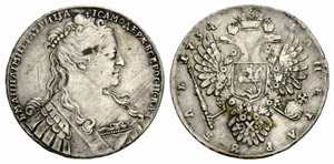 Anna, 1693-1740 - 1734 - Rouble ... 
