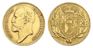 Johann II. 1858-1929. 10 Kronen ... 