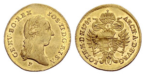 Joseph II. 1765-1790. Dukat 1787, ... 