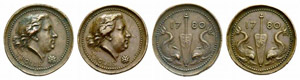 Lots - Zwei Bronzemedaillen 1784. ... 