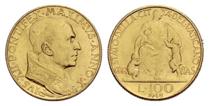 Pio XII. 1939-1958. 100 Lire 1948, ... 