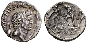 Sextus Pompeius Pius. Denarius ... 
