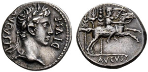 Augustus, 31 BC - 14. Denarius ... 