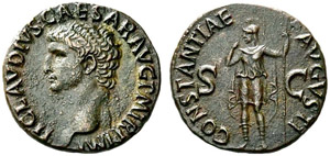 Claudius, 41-54. As 42/43, Rome. ... 