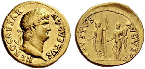 Nero, 54-68. Aureus 64/66, Rome. ... 