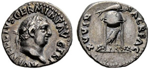 Vitellius, 69. Denarius 69, Rome. ... 