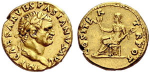 Vespasianus, 69-79. Aureus 70, ... 