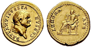 Vespasianus, 69-79. Aureus 78/79, ... 