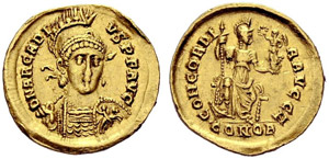 Arcadius, 383-408. Solidus ... 