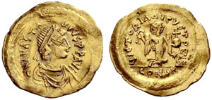 Anastasius I, 491-518. Tremissis ... 