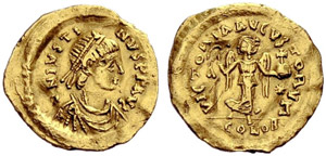 Justinus I, 518-527. Tremissis ... 