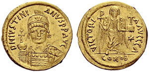 Justinianus I, 527-565. Solidus ... 