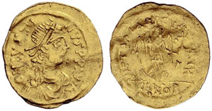 Justinus II, 565-578. Tremissis ... 