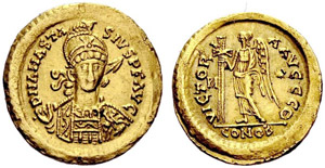 Theoderic, 491-526. Solidus n. d., ... 