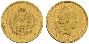 Republik - 5 Pesos 1884. 8.06 g. ... 