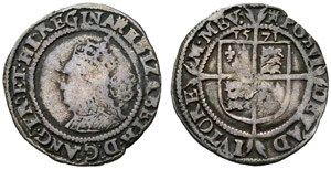 Elizabeth I. 1558-1603. Sixpence ... 