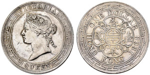 Victoria, 1842-1901. Dollar 1868. ... 