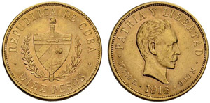 Republik - 10 Pesos 1916. 16.70 g. ... 