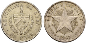 Republik - 1 Peso 1933. 26.67 g. ... 
