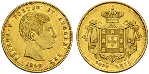 Pedro V. 1853-1861. 5000 Reis ... 