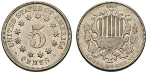 5 Cents 1868. 5.01 g. Gutes ... 