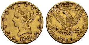 10 Dollars 1901 S. Liberty. 16.62 ... 