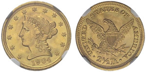 2 ½ Dollars 1904. Fr. 114. NGC ... 