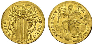 Benedetto XIV. 1740-1758. Zecchino ... 
