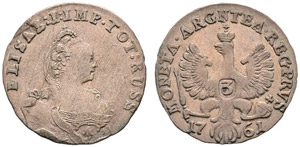 1761. 3 Groschen 1761, Red Mint. ... 