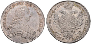 1762. Albertustaler 1753, Mint in ... 