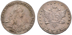 1764. 15 Kopecks 1764, Red Mint. ... 