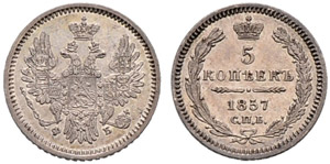 1857. 5 Kopecks 1857, St. ... 