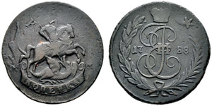 Kopeck 1788, Red Mint. 9,55 g. ... 