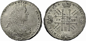 Peter II. 1727-1730 - 1728 - Rouble 1728, ... 