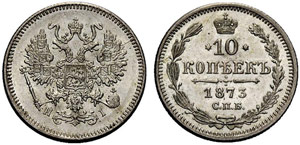 Alexander II. 1855-1881 - 1873 - 10 Kopecks ... 