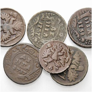 Lots - Denga 1737, Ekaterinburg Mint (2), ... 